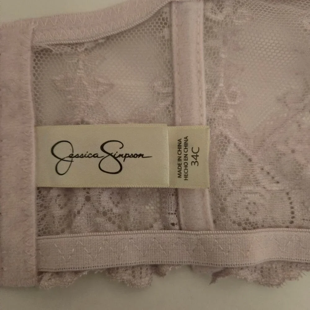 Jessica Simpson light‎ pink long line bra Size 34C